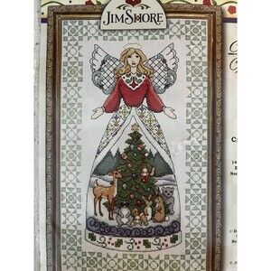 Jim Shore Christmas Cross Stitch Winter Angel Tree Animals Snow Deer Bears New